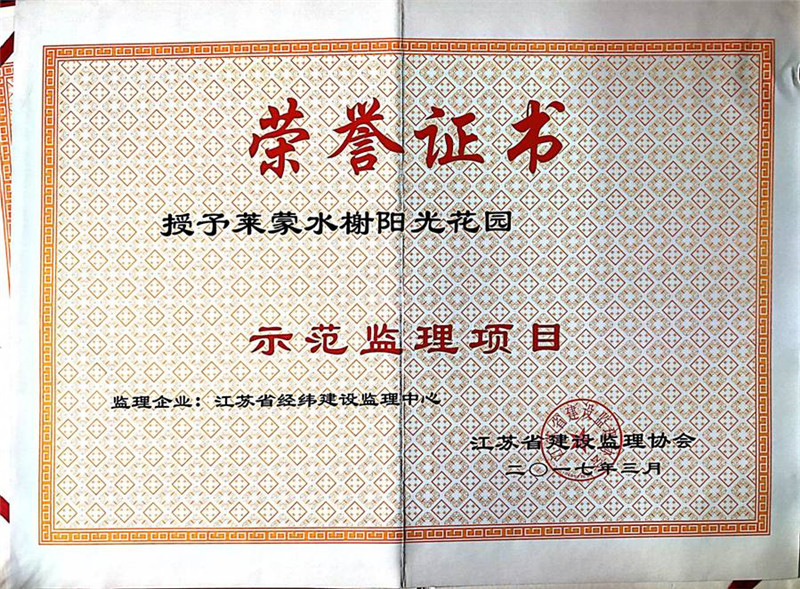 2017年示范项目监理部